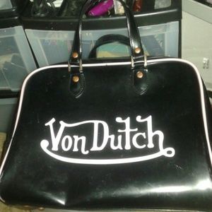 Von Dutch Authentic Tote Bag/Purse Bowler Bag Y2K